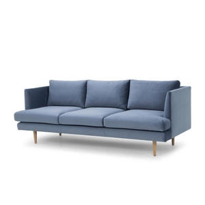 Mila 3 Seater Sofa - Dust Blue - Modern Boho Interiors