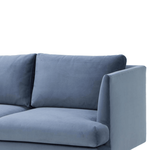 Mila 3 Seater Sofa - Dust Blue - Modern Boho Interiors