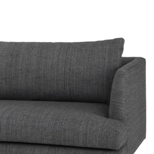 Mila 3 Seater Sofa With Left Chaise - Metal Grey - Modern Boho Interiors