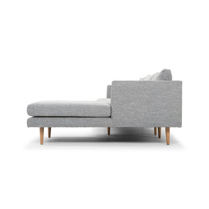 Mila 3 Seater Sofa With Right Chaise - Graphite Grey - Modern Boho Interiors