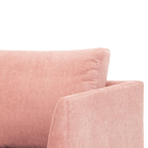 Mila Armchair - Dusty Blush With Natural Legs - Modern Boho Interiors