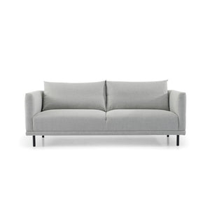 Monique 3 seater Sofa - Grey With Black Legs - Modern Boho Interiors