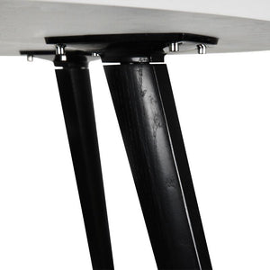 Natalie Dining Table 1m - White Top, Black Legs - Modern Boho Interiors
