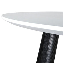 Load image into Gallery viewer, Natalie Dining Table 1m - White Top, Black Legs - Modern Boho Interiors