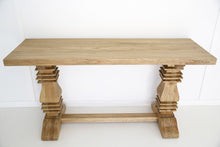 Load image into Gallery viewer, Newport Console Table 152cm - Weathered Oak - Modern Boho Interiors