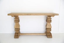 Load image into Gallery viewer, Newport Console Table 183cm - Weathered Oak - Modern Boho Interiors