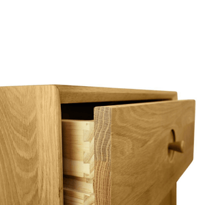 Noah Bedside Table - Natural Oak - Modern Boho Interiors