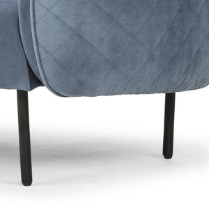 Nook 3 Seater Velvet Sofa - Dust Blue - Modern Boho Interiors