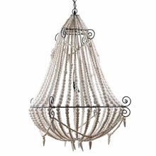 Load image into Gallery viewer, Nullarbor Beaded Chandelier (Large) - White - Modern Boho Interiors