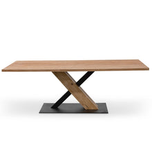 Load image into Gallery viewer, Oka Dining Table 2.2m - Wooden Metal Base - Modern Boho Interiors