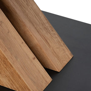 Oka Dining Table 2.2m - Wooden Metal Base - Modern Boho Interiors