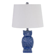 Load image into Gallery viewer, Owl Table Lamp - Blue - Modern Boho Interiors