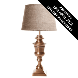 Oxford Table Lamp Base - Antique Brass - Modern Boho Interiors