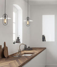 Load image into Gallery viewer, Papyr Pendant Light - Matt Black Oblong With Clear Glass - Modern Boho Interiors