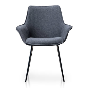 Parker Dining Chair - Charcoal Grey - Modern Boho Interiors