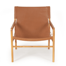 Load image into Gallery viewer, Pasadena Leather Sling Chair - Tan - Modern Boho Interiors