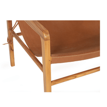 Load image into Gallery viewer, Pasadena Leather Sling Chair - Tan - Modern Boho Interiors