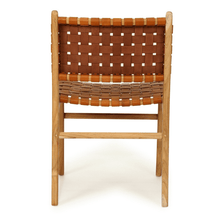 Load image into Gallery viewer, Pasadena Woven Leather Dining Chair - Tan - Modern Boho Interiors