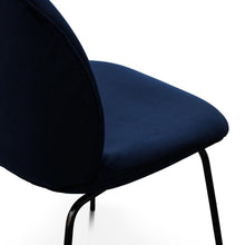 Load image into Gallery viewer, Pebble Dining Chair - Navy Velvet - Modern Boho Interiors
