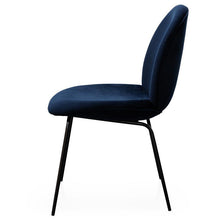 Load image into Gallery viewer, Pebble Dining Chair - Navy Velvet - Modern Boho Interiors