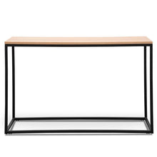 Load image into Gallery viewer, Pelley Console Table - Natural, Black Frame - Modern Boho Interiors