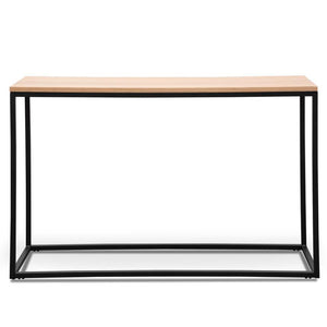 Pelley Console Table - Natural, Black Frame - Modern Boho Interiors