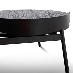 Pena Coffee Table - Black Veneer - Modern Boho Interiors