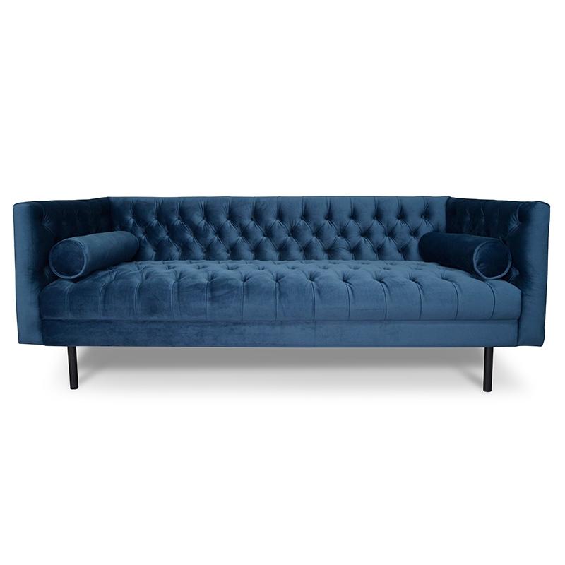 Pilla 3 Seater Sofa 2m - Navy Blue - Modern Boho Interiors