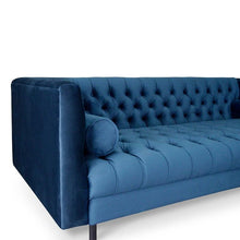Load image into Gallery viewer, Pilla 3 Seater Sofa 2m - Navy Blue - Modern Boho Interiors