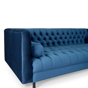 Pilla 3 Seater Sofa 2m - Navy Blue - Modern Boho Interiors