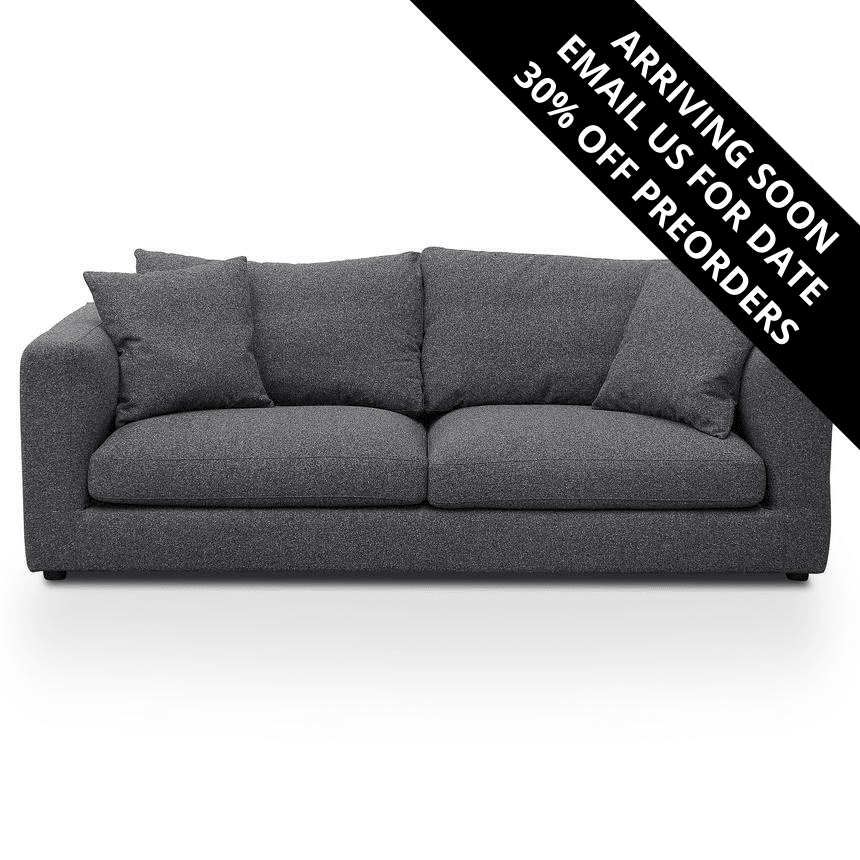 Porto 2 Seater Sofa - Dark Grey - Modern Boho Interiors