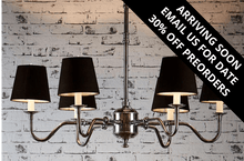 Load image into Gallery viewer, Prescot Chandelier (6 Arm) - Antique Silver Base Only - Modern Boho Interiors