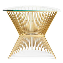 Load image into Gallery viewer, Regal Console Table - Brushed Gold Base - Modern Boho Interiors