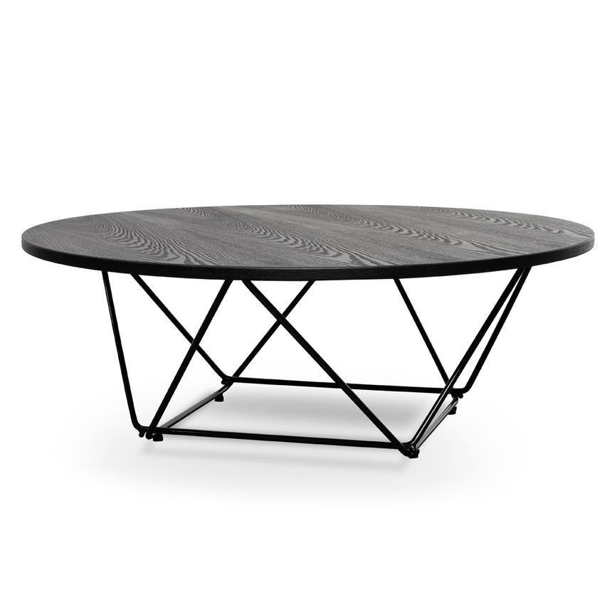 Robin Coffee Table 1m - Black Ash Veneer - Black Legs - Modern Boho Interiors