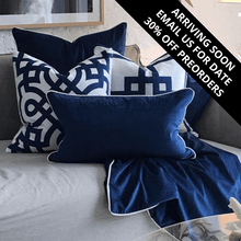 Load image into Gallery viewer, Rodeo Luxury Throw - Navy - Modern Boho Interiors