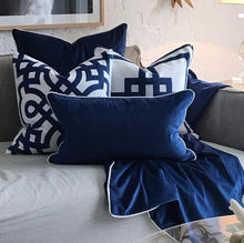 Load image into Gallery viewer, Rodeo Luxury Throw - Navy - Modern Boho Interiors