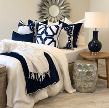 Load image into Gallery viewer, Rodeo Rectangle Cushion Cover - Navy - Modern Boho Interiors