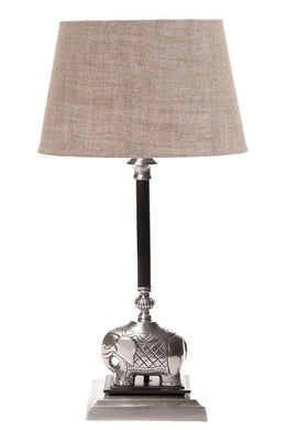 Sabu Table Lamp Base - Antique Silver/Black - Modern Boho Interiors