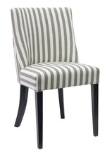 Load image into Gallery viewer, Sasha Dining Chair - Black &amp; White Narrow Stripe - Modern Boho Interiors