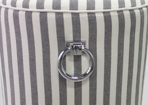 Sasha Dining Chair - Black & White Narrow Stripe - Modern Boho Interiors