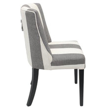 Load image into Gallery viewer, Sasha Dining Chair - Black &amp; White Wide Stripe - Modern Boho Interiors