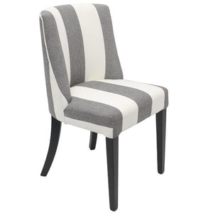 Sasha Dining Chair - Black & White Wide Stripe - Modern Boho Interiors