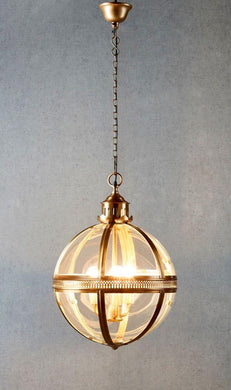 Saxon Pendant Lamp (Medium) - Antique Brass - Modern Boho Interiors