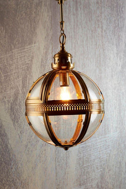 Saxon Pendant Lamp (Sml) - Antique Brass - Modern Boho Interiors