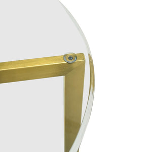 Skylar Side Table - Gold Base - Modern Boho Interiors