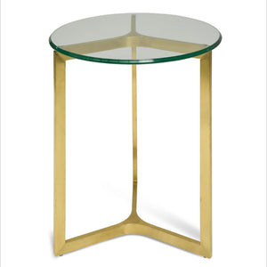 Skylar Side Table - Gold Base - Modern Boho Interiors