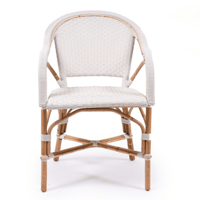 Sorrento Arm Chair - White - Modern Boho Interiors