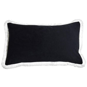 St. Kilda Rectangle Cushion Cover - Black - Modern Boho Interiors