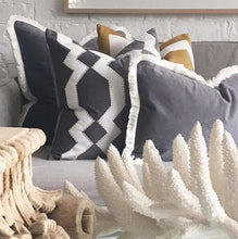 Load image into Gallery viewer, St. Kilda Rectangle Cushion Cover - Grey - Modern Boho Interiors