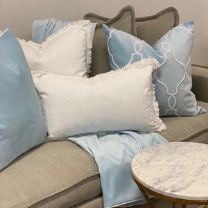 St. Kilda Rectangle Cushion Cover - White - Modern Boho Interiors